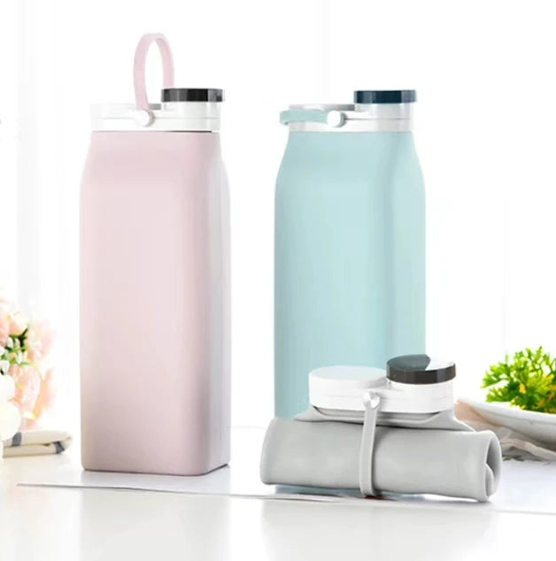 Collapsible Silicone Water Bottle — Foldable, Leakproof & BPA Free
