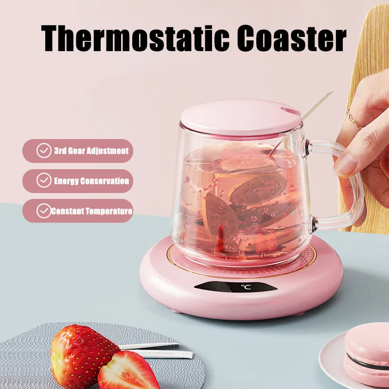USB Heating Coaster — Keep Your Coffee & Tea Warm All Day at 55°C
