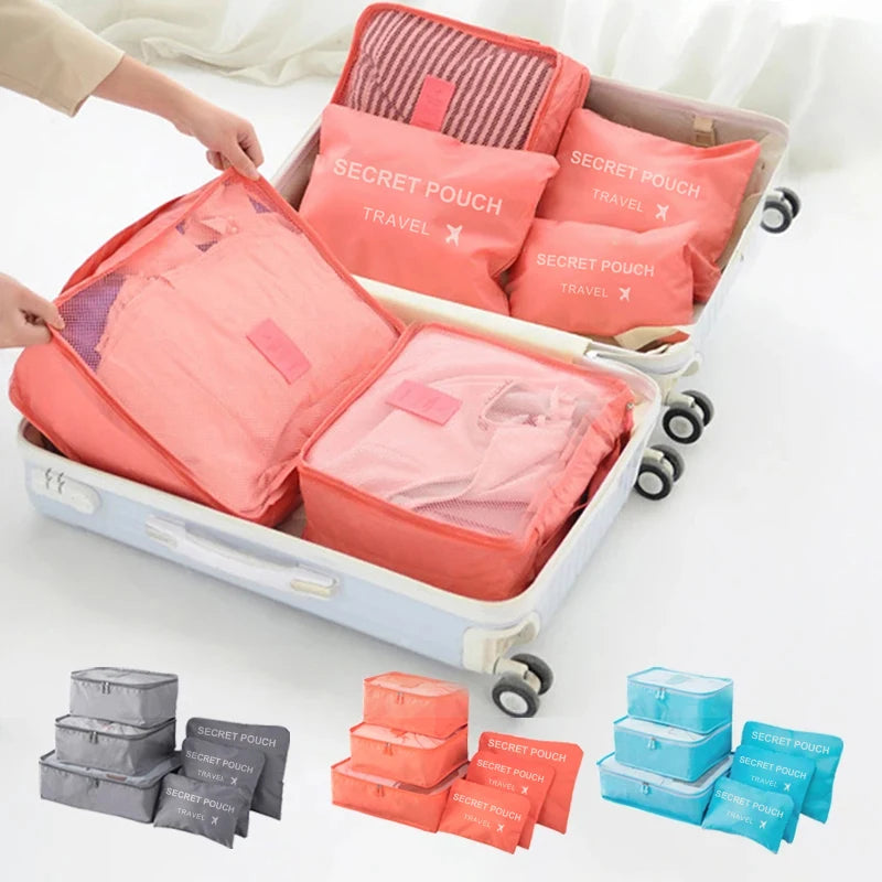 6-Piece Travel Packing Cubes Set — Waterproof, Large Capacity & Actually Cute