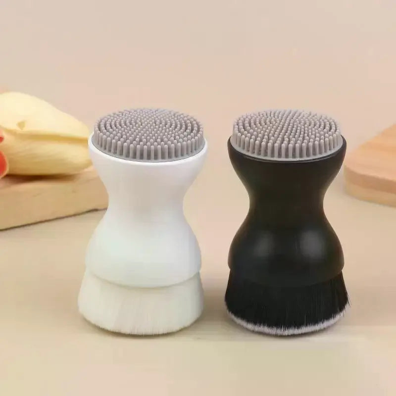 2-in-1 Silicone Facial Cleansing Brush — Deep Pore Clean & Gentle Exfoliation