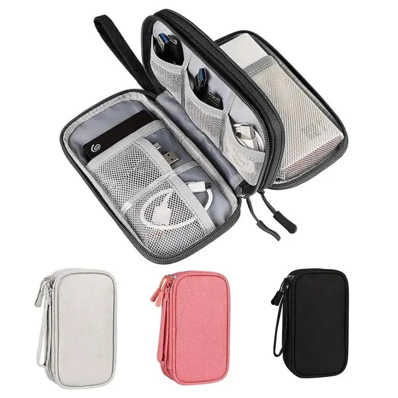 Travel Cable Organizer Bag — Waterproof, Double Layer & Always Tangle-Free