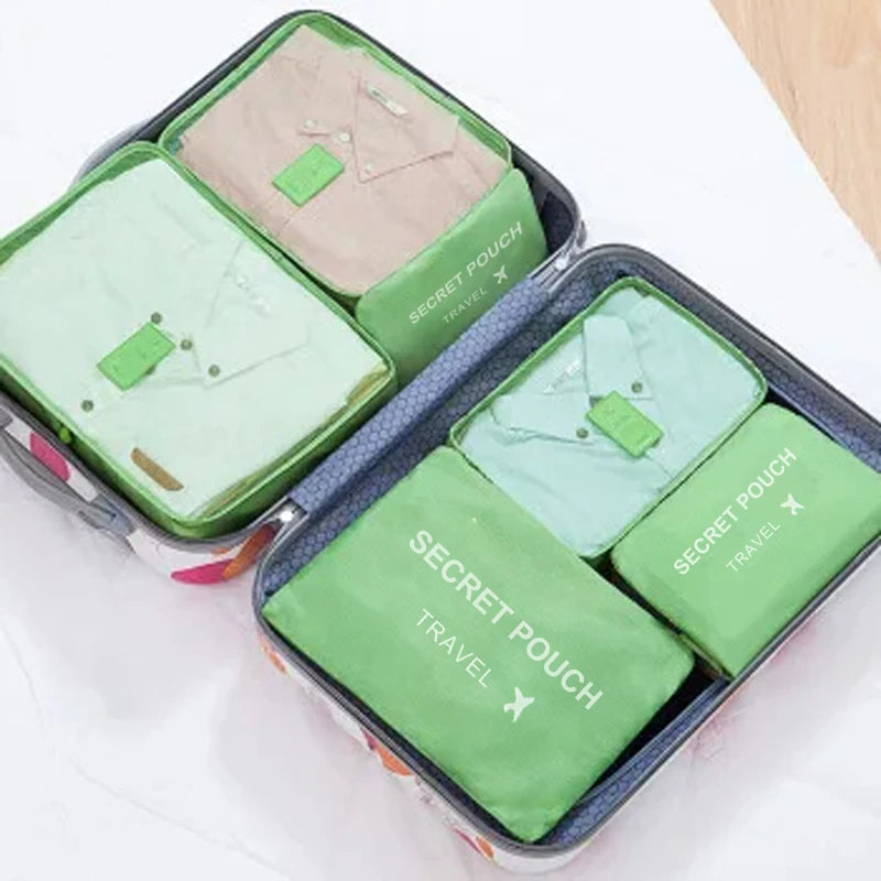 6-Piece Travel Packing Cubes Set — Waterproof, Large Capacity & Actually Cute
