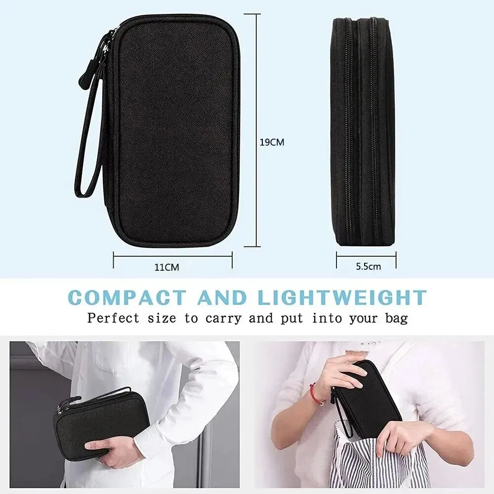 Travel Cable Organizer Bag — Waterproof, Double Layer & Always Tangle-Free