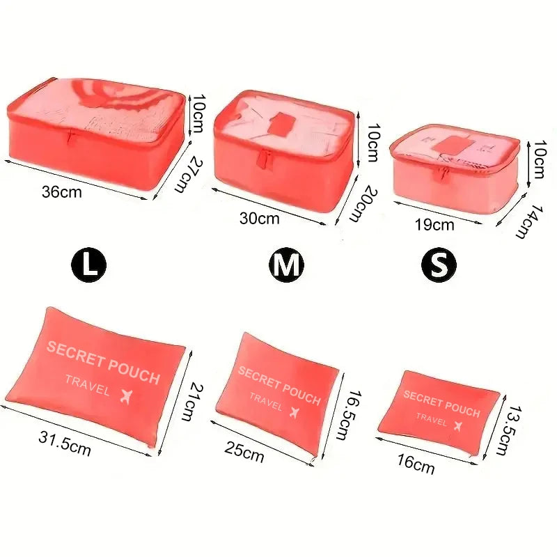 6-Piece Travel Packing Cubes Set — Waterproof, Large Capacity & Actually Cute