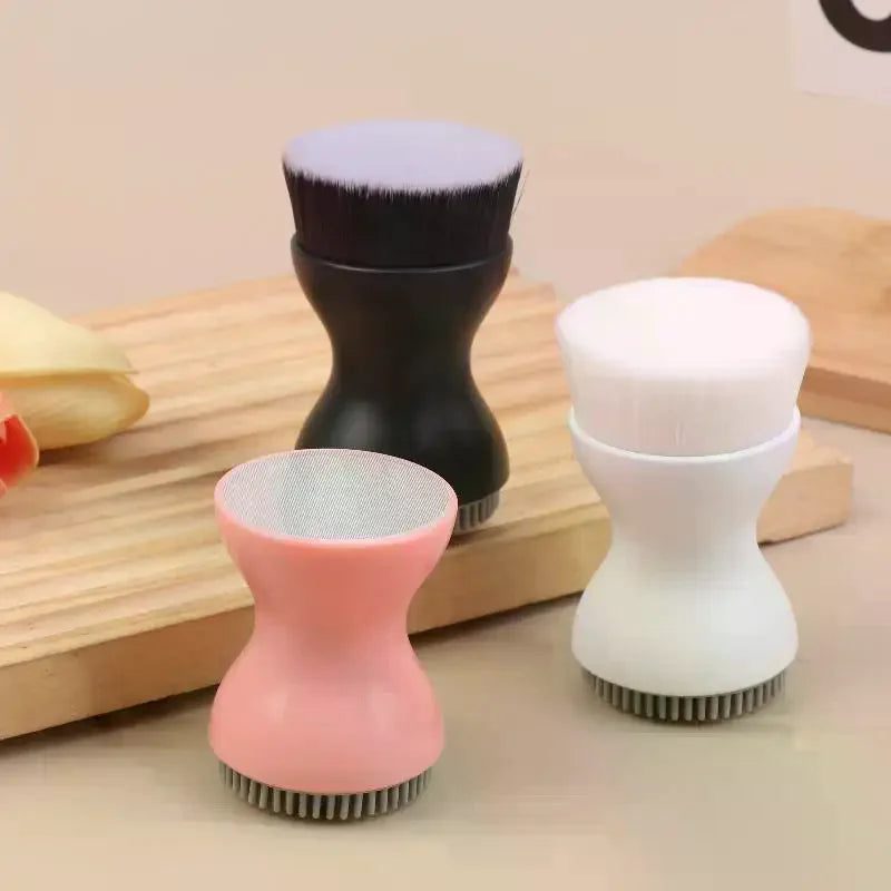 2-in-1 Silicone Facial Cleansing Brush — Deep Pore Clean & Gentle Exfoliation