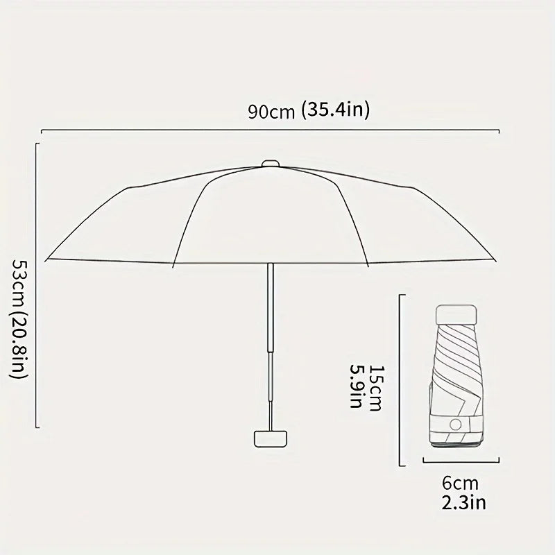 Mini Sun Umbrella, Protective and UV Resistant, Rain or Shine Mini Umbrella Sun Umbrella