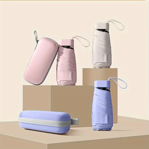 Mini umbrellas and cases in several colors