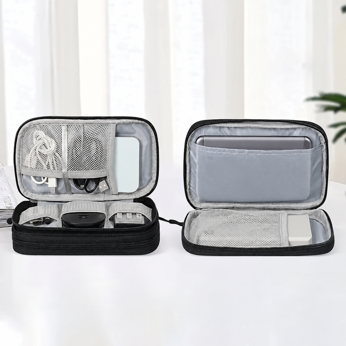 Cable organizer compartments